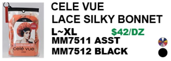 CELE VUE LACE SILKY BONNET
