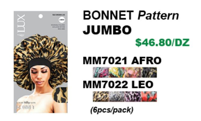 PATTERN BONNET SILKY SATIN