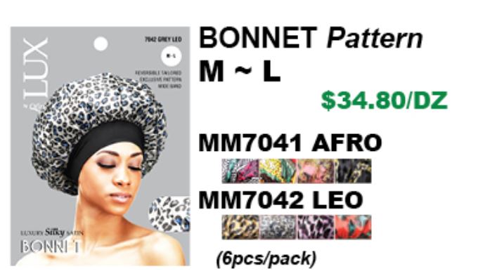 PATTERN BONNET SILKY SATIN