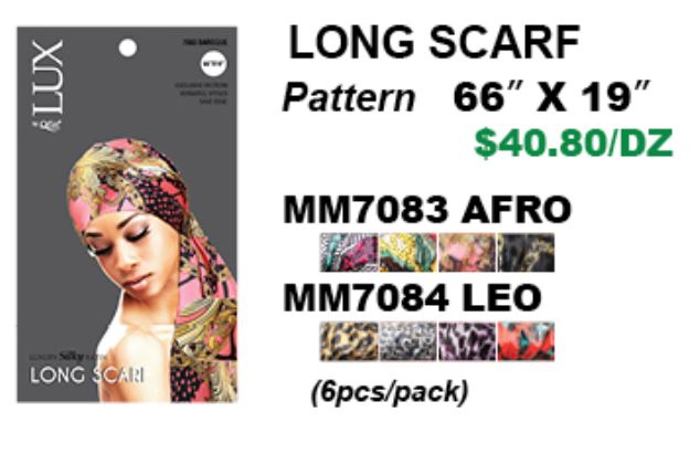 PATTERN LONG SCARF SILKY SATIN