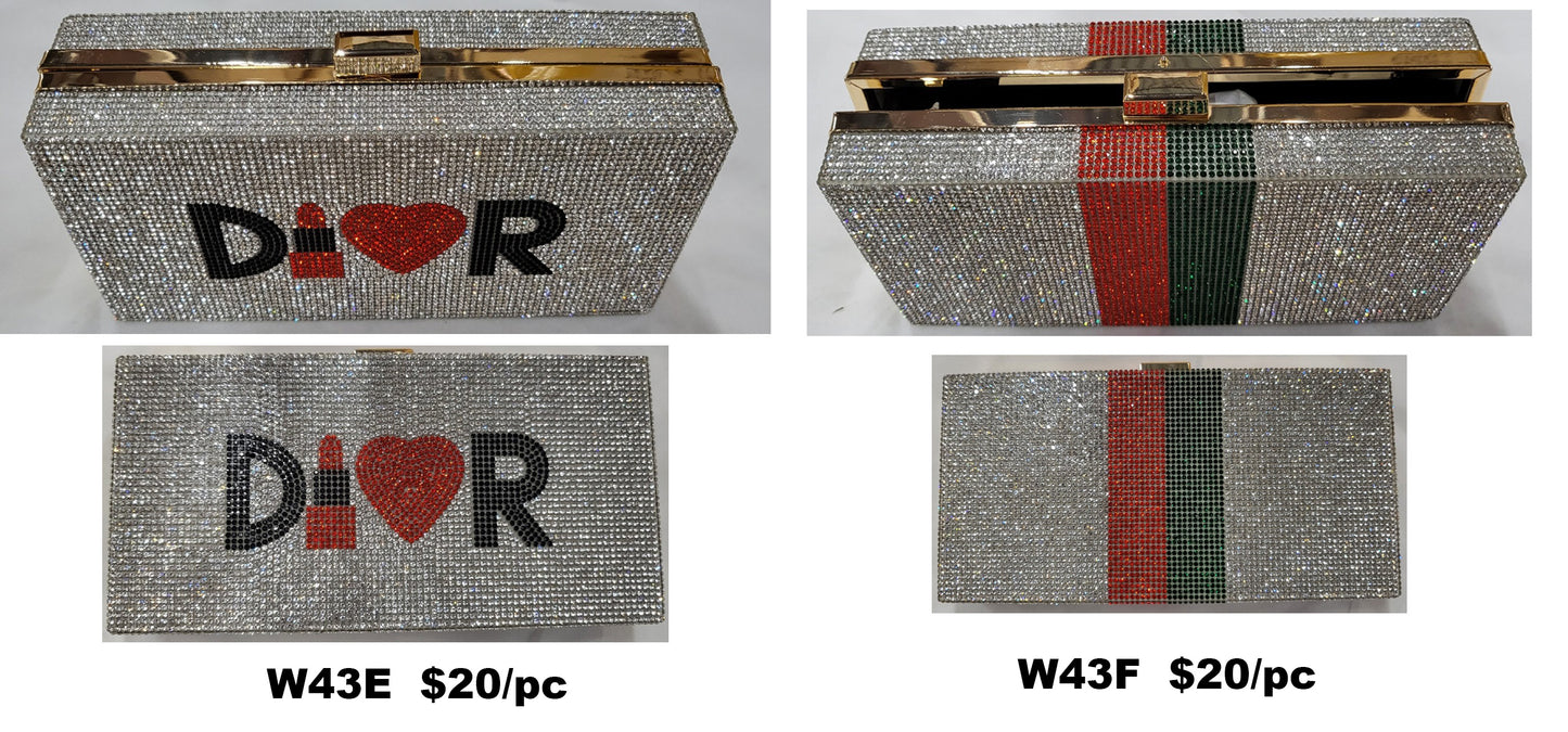RHINESTONE BOX CLUTCH 20.5*10.5*5.5cm (1PC)