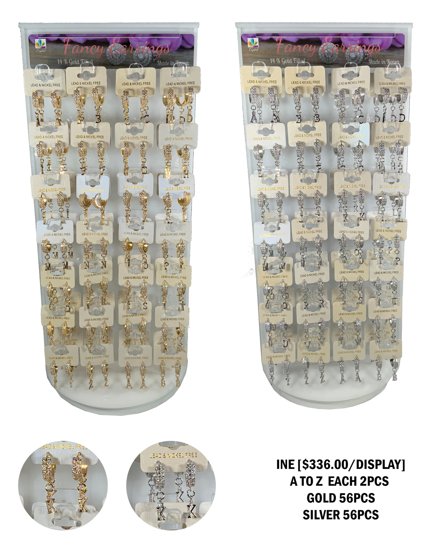 A TO Z EARRING DISPLAY SET INE