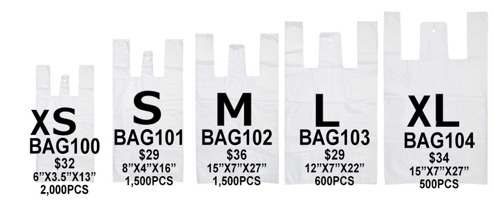 BAG100, X-SMALL(2,000) BX) SHOPPING BAG (WHITE)