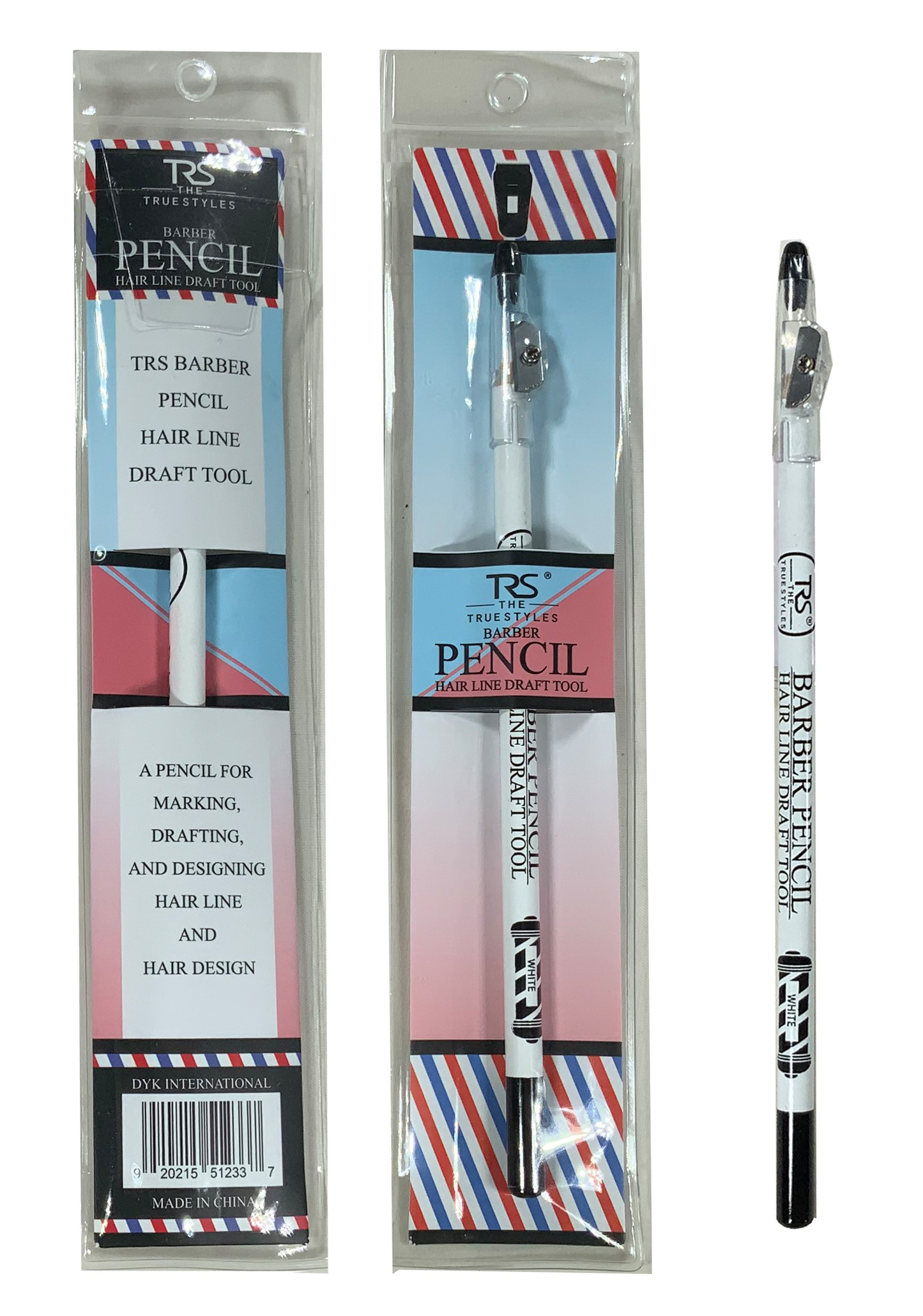 BBP BARBEL PENICIL HAIR LINE DRAFT TOOL - WHITE