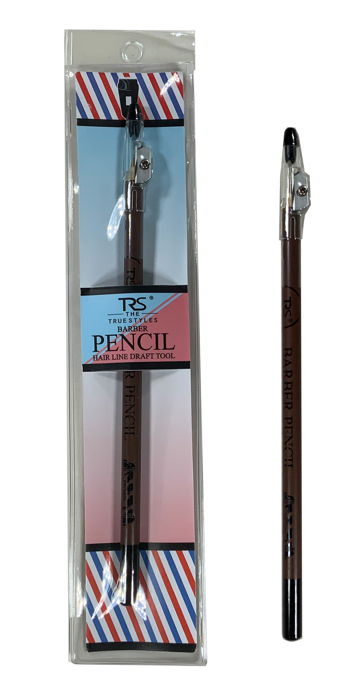 BBP BARBEL PENICIL HAIR LINE DRAFT TOOL - BROWN