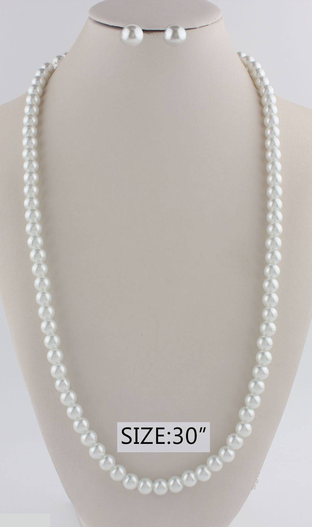 30" PEARL NECKLACE NK2047WH
