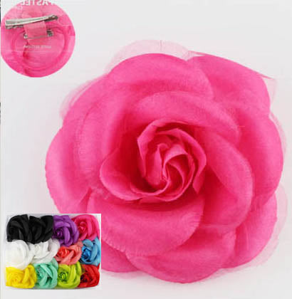4 COLORS FLOWER PIN, CLIP
