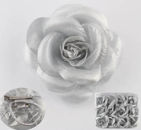 4 COLORS FLOWER PIN, CLIP