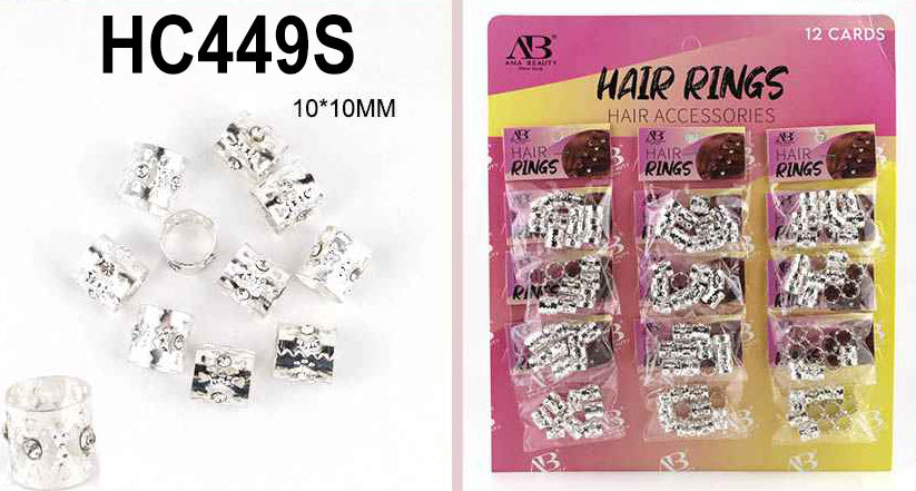 DZ) HAIR BEAD #HC0449 SILVER