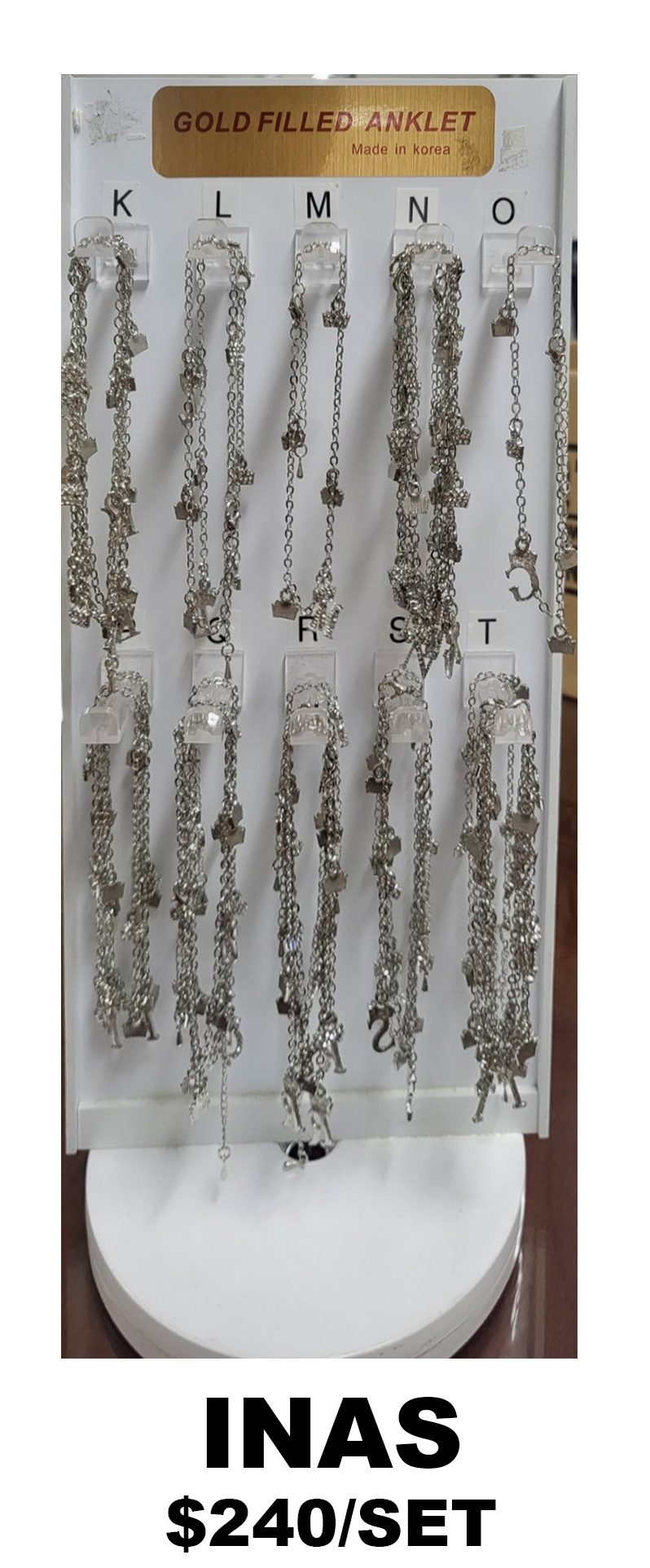 ANKLET SILVER DISPLAY SET INAS