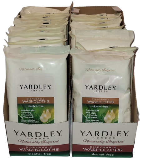 DP)YARDLEY 18CT WASH CLOTH 12PK YD667