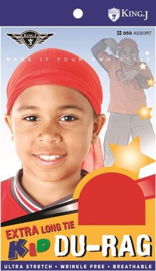MM050/051 KID EXTRA LONG DU-RAG ASSORT/BLACK