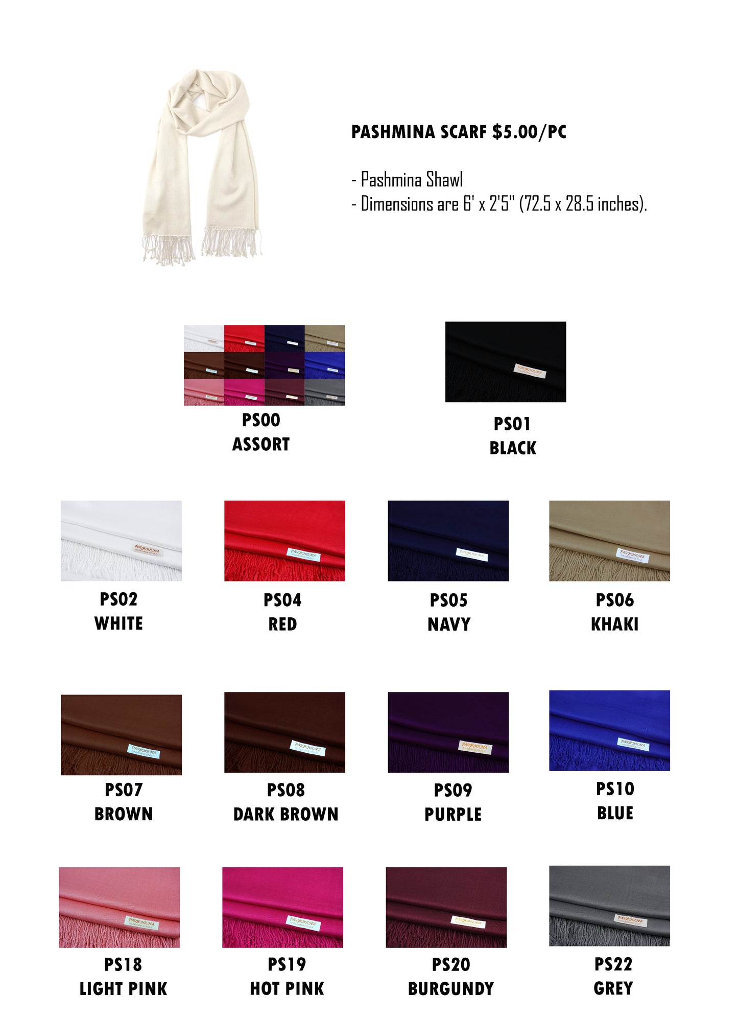 PS PASHMINA SCARF