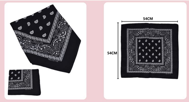 BAN100 DESIGN BANDANA - BLACK