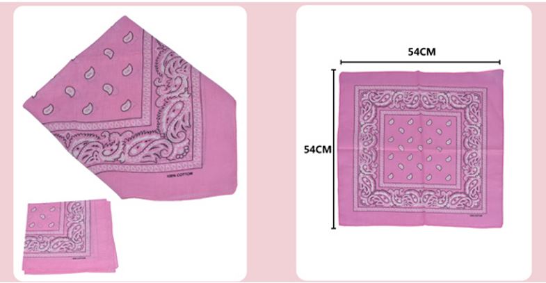 BAN103 DESIGN BANDANA - LIGHT PINK