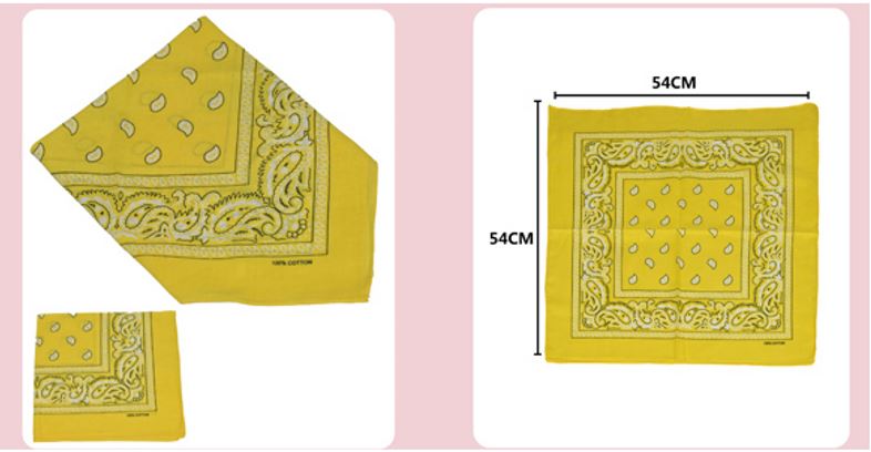 BAN106 DESIGN BANDANA - YELLOW