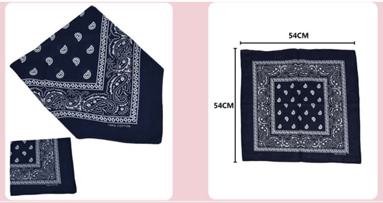 BAN107 DESIGN BANDANA - NAVY