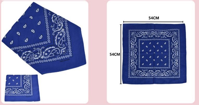 BAN109 DESIGN BANDANA - ROYAL BLUE