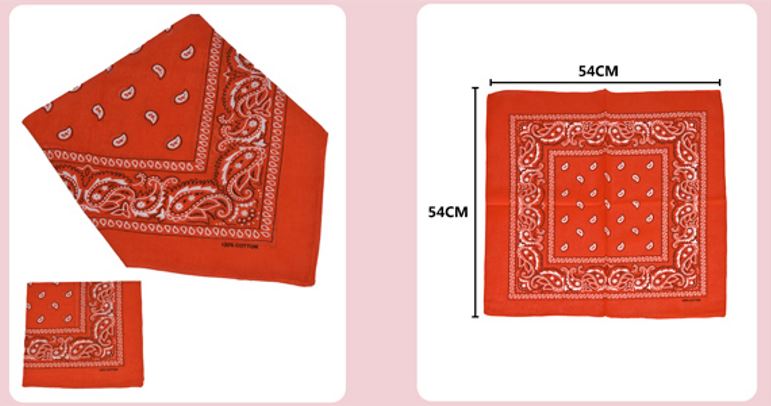 BAN112 DESIGN BANDANA - ORANGE