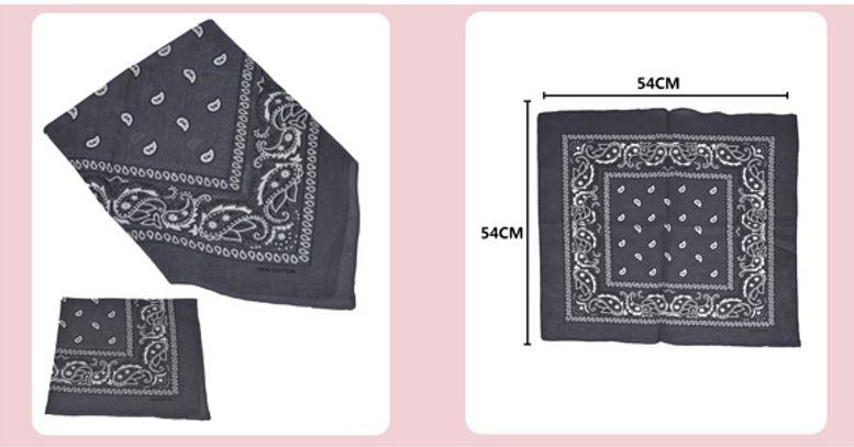 BAN114 DESIGN BANDANA - GREY