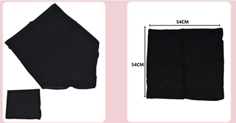 BAN200 PLAIN BANDANA - BLACK