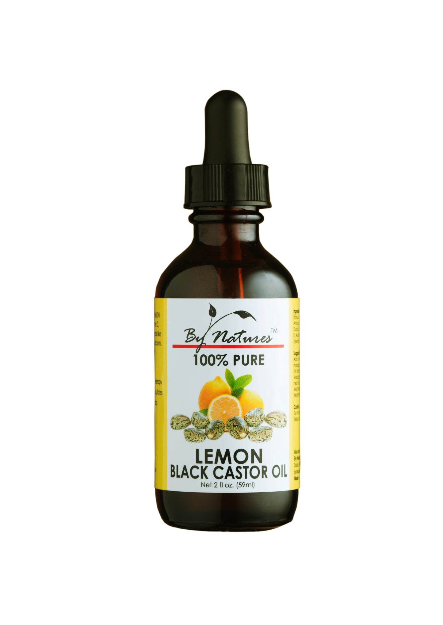 BNO43, PC) BY NATURES OIL BLACK CASTOR LEMON OIL 2OZ