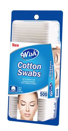 COT300 COTTON SWABS 350PC WOOD