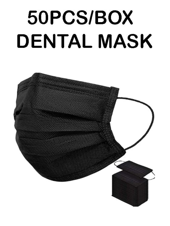 DMASK-B DENTAL MASKS BLACK (50PCS)