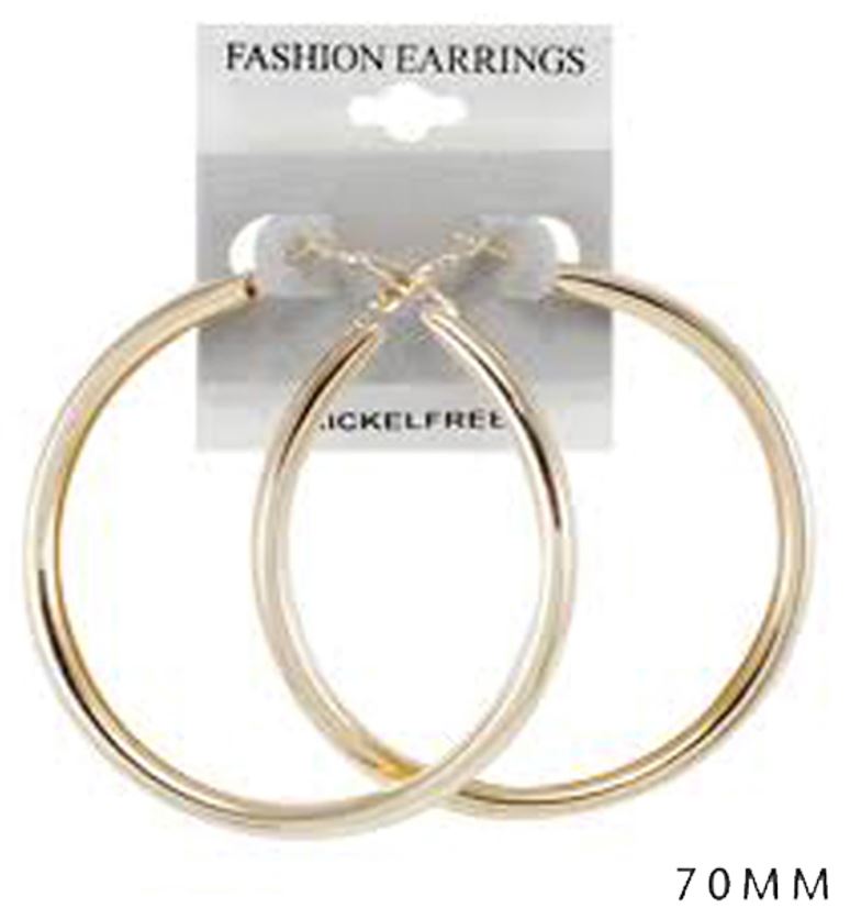 E10G SINGLE PIPE GOLD EARRING