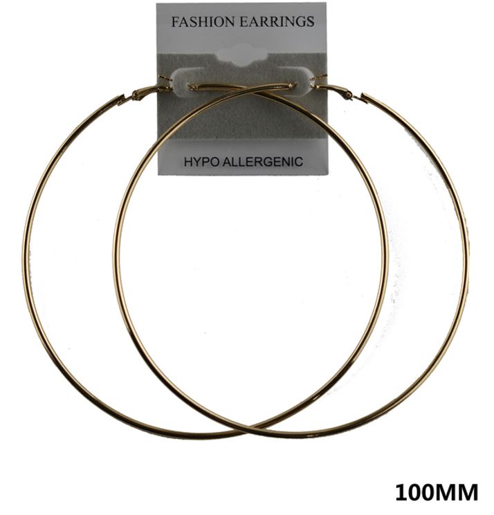 E16G SINGLE HOOP GOLD EARRING