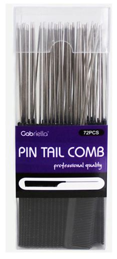 G0173J PIN TAIL COMB BLACK 72PCS/JAR