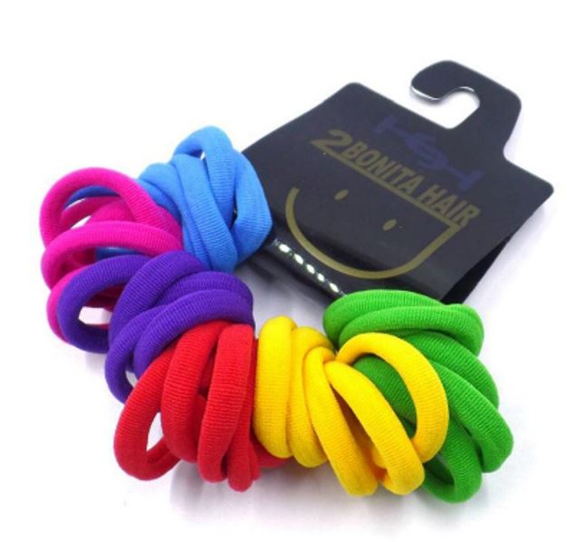 J007B~J011C COTTON PONYTAIL HOLDER 9 OPTIONS