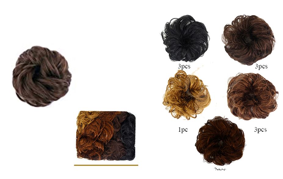 J030 HAIR SCRUNCH CURLY 2 COLORS