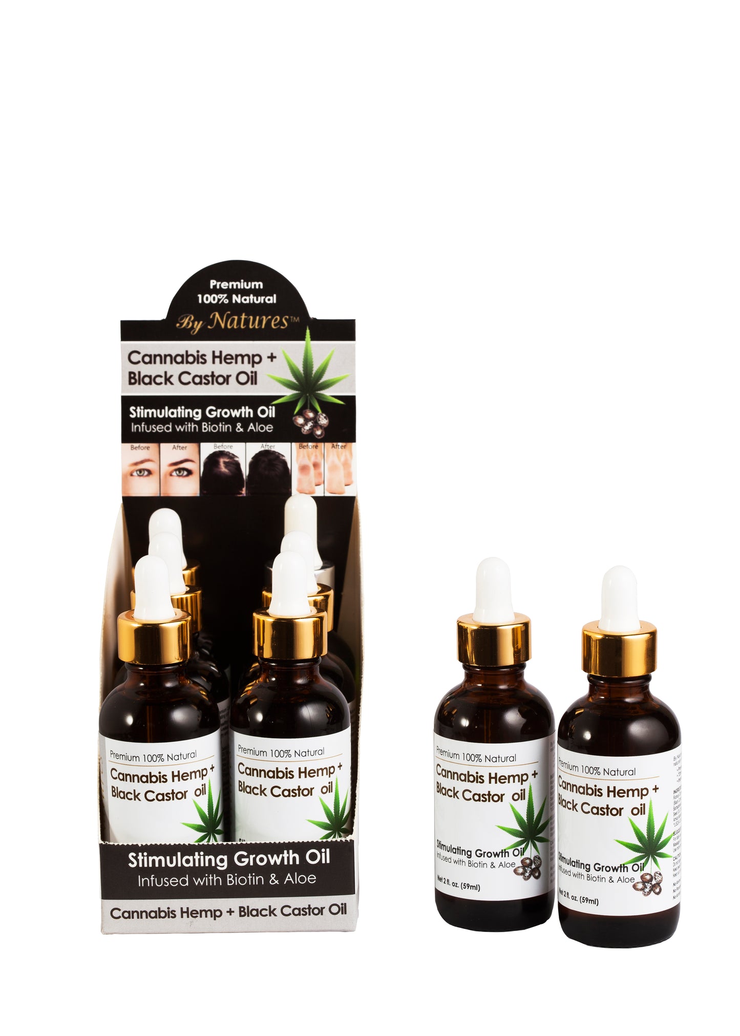 BNO38, PC) BY NATURES OIL CANNABIS & BLACK CASTOR OIL 2OZ