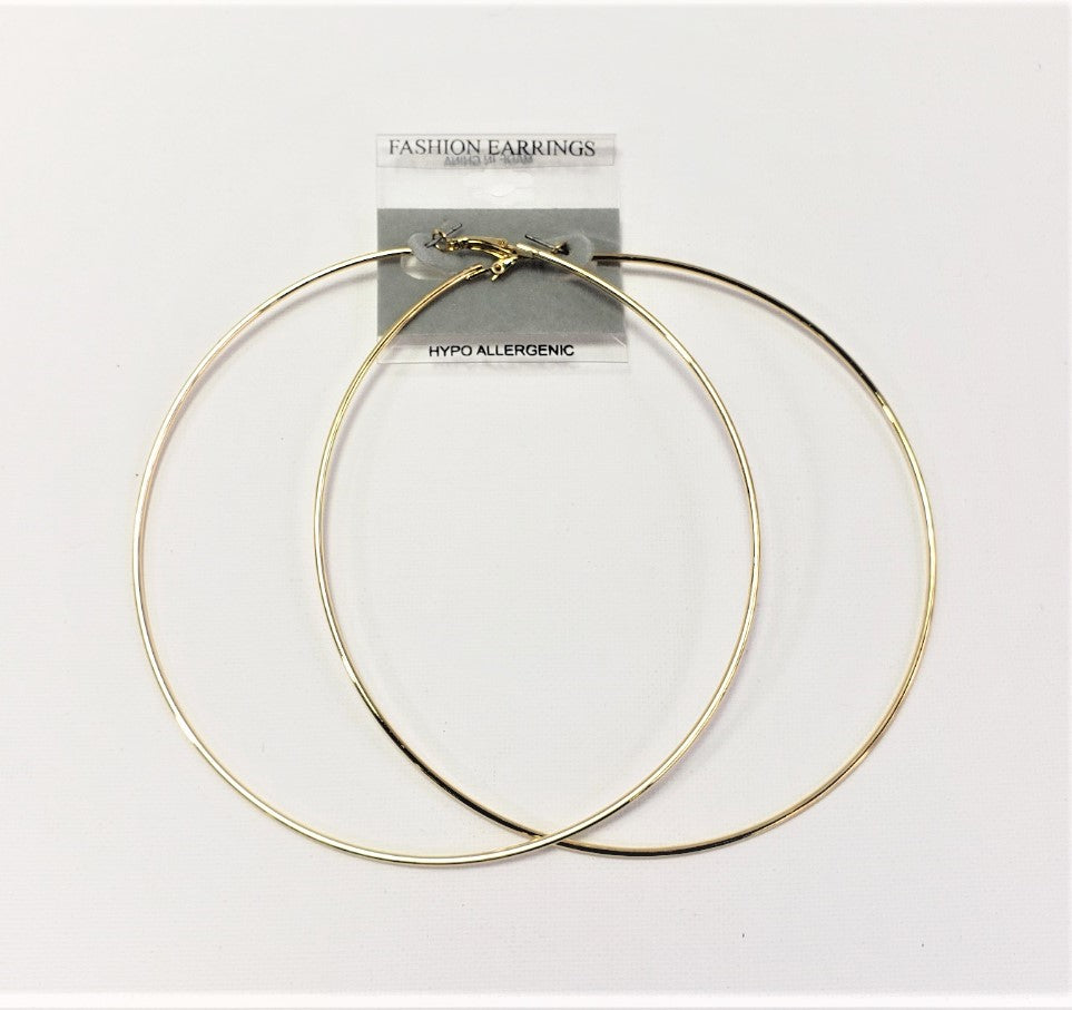 E17G SINGLE HOOP GOLD EARRING
