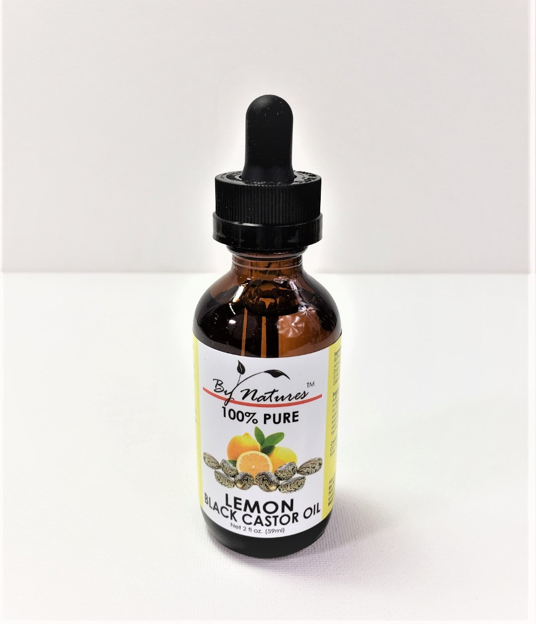 BNO43, PC) BY NATURES OIL BLACK CASTOR LEMON OIL 2OZ