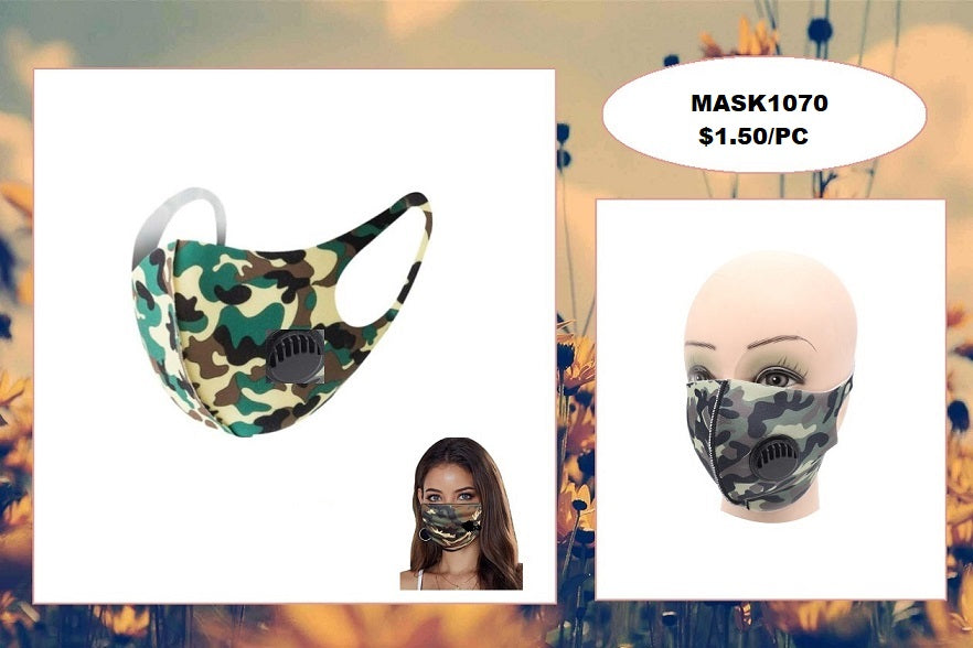 MASK1070 REUSABLE CAMO PRINT MASK