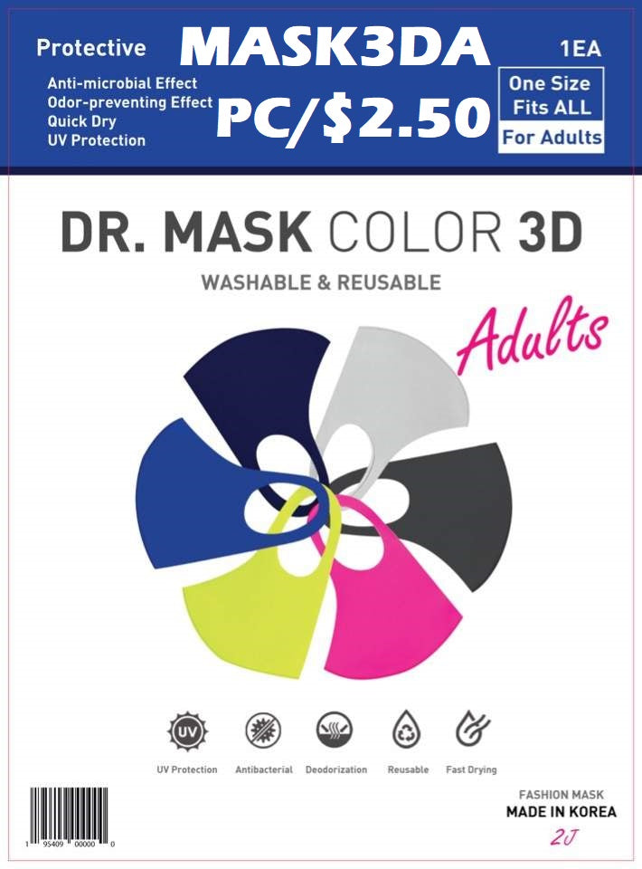 MASK3DA WASHABLE / REUSABLE COLOR MASK FOR ADULT