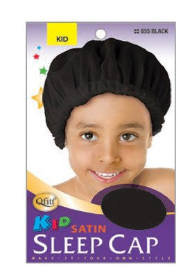 MM054/055 M&M KID SATIN SLEEP CAP - ASST/BLACK