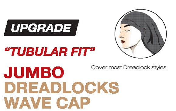 MM085/086 M&M JUMBO DREADLOCKS WAVE CAP -ASSORT/BLACK