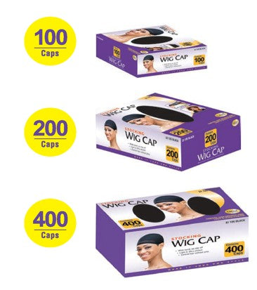 MM103/105/106/107 M&M STOCKING WIG CAP (BULK) 100/200/400 - BLACK/BEIGE