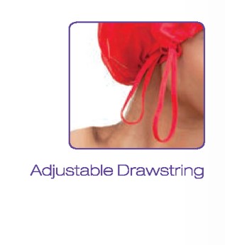 MM124/125 M&M SATIN SLEEP CAP DRAWSTRING LARGE - ASST/BLACK