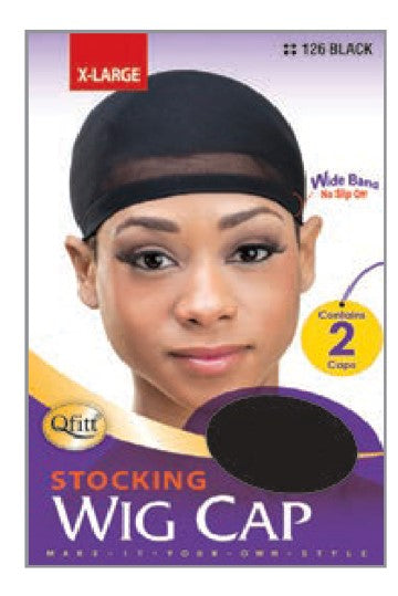 MM126/127/128 M&M STOCKING WIG CAP (2 PCS/PK) XL - BLACK/AUBURN/BEIGE