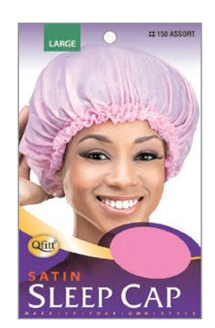 MM150/151/154 M&M SATIN SLEEP CAP LARGE - ASST/BLACK/FLORAL