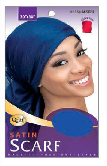 MM164/165 M&M SATIN SCARF LARGE - ASSORT/BLACK