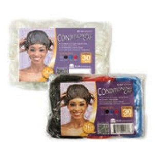 MM185/186/188 M&M PLASTIC CONDITIONING SHOWER CAP - ASST/CLEAR