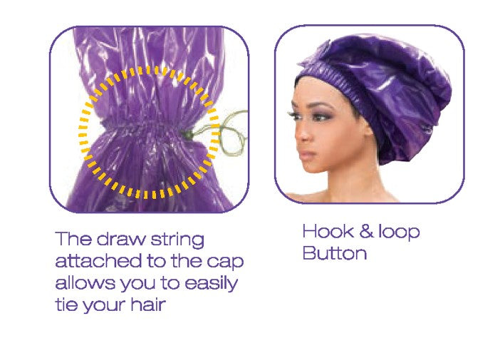 MM195/196 JUMBO BRAID SHOWER CAP - ASSORT/BLACK