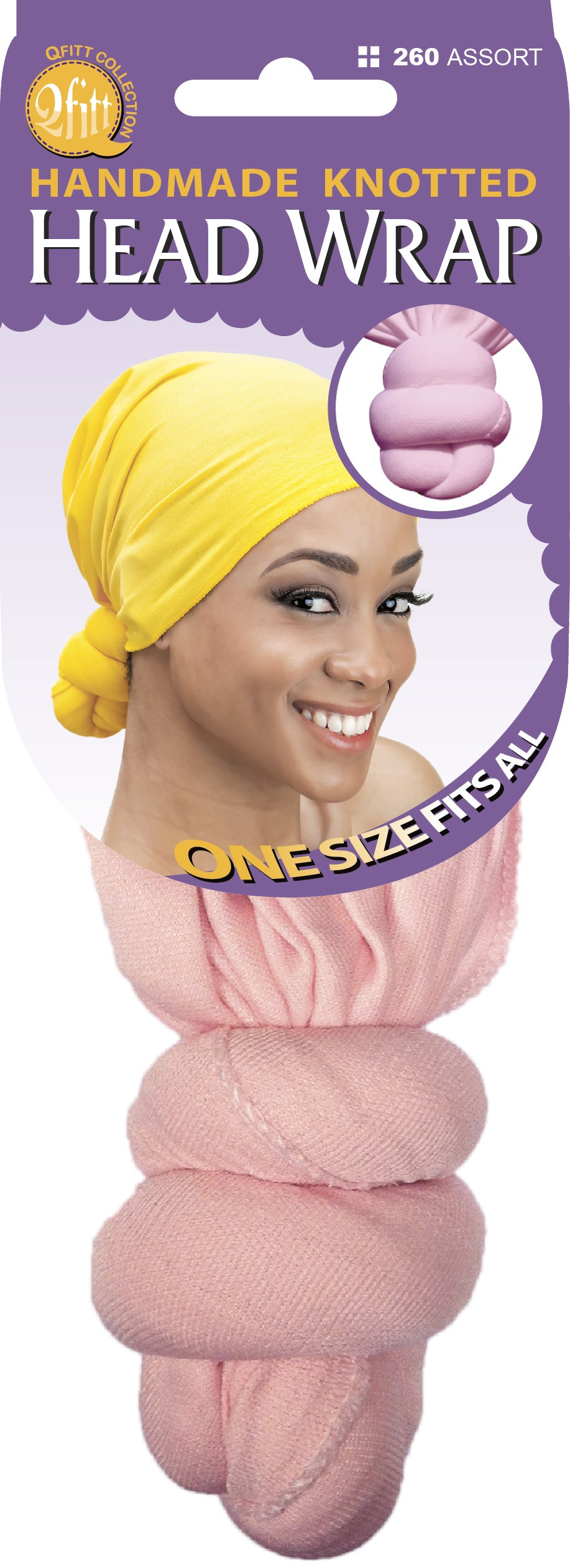 MM260/261 M&M HANDMADE KNOTTED HEAD WRAP - ASST/BLACK