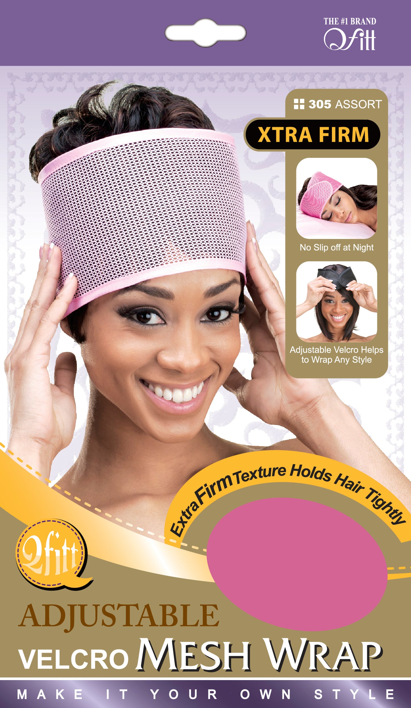 MM305/306 M&M XTRA FIRM MESH WRAP - ASST/BLACK