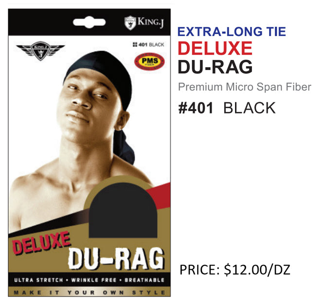 MM401 DELUXE DU-RAG(SPAN-FIBER) BLACK
